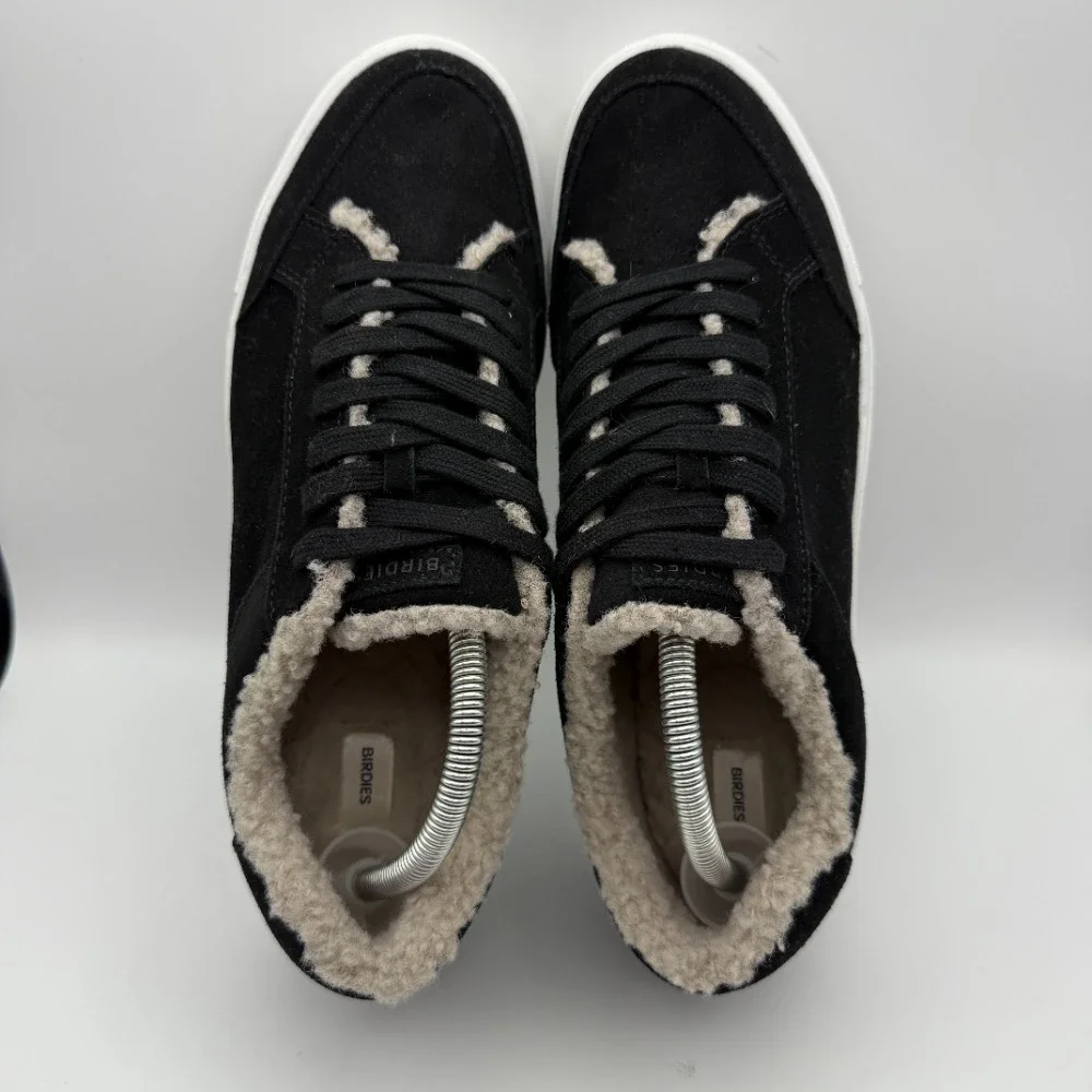 Birdies The Cardinals Suede Sneakers‎ Shearling Lined Shoes Black Women's 11